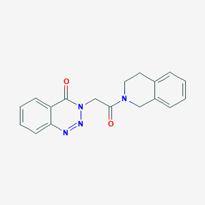 molecular formula C18H16N4O2 B2902298 3-[2-(3,4-dihydro-1H-isoquinolin-2-yl)-2-oxoethyl]-1,2,3-benzotriazin-4-one CAS No. 440332-11-6