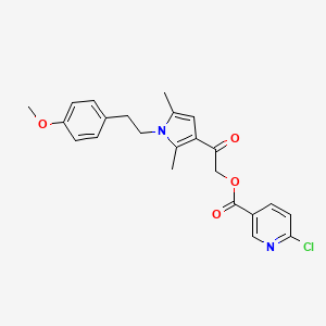 [2-[1-[2-(4-Methoxyphenyl)ethyl]-2,5-dimethylpyrrol-3-yl]-2-oxoethyl] 6-chloropyridine-3-carboxylate