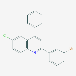 molecular formula C21H13BrClN B290230 2-(3-Bromophenyl)-6-chloro-4-phenylquinoline 
