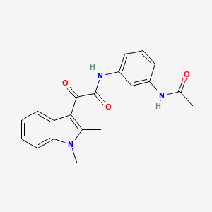 N-(3-acetamidophenyl)-2-(1,2-dimethyl-1H-indol-3-yl)-2-oxoacetamide