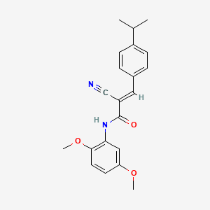 (E)-2-cyano-N-(2,5-dimethoxyphenyl)-3-(4-isopropylphenyl)acrylamide