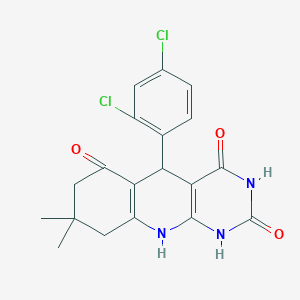 5-(2,4-dichlorophenyl)-8,8-dimethyl-5,8,9,10-tetrahydropyrimido[4,5-b]quinoline-2,4,6(1H,3H,7H)-trione