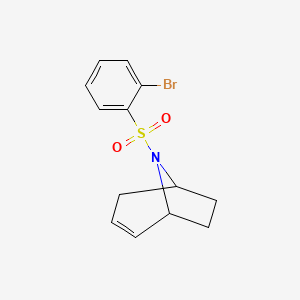 molecular formula C13H14BrNO2S B2902311 (1R,5S)-8-((2-bromophenyl)sulfonyl)-8-azabicyclo[3.2.1]oct-2-ene CAS No. 1705754-15-9