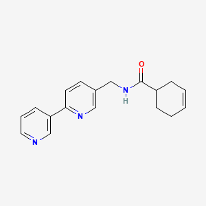 N-([2,3'-bipyridin]-5-ylmethyl)cyclohex-3-enecarboxamide
