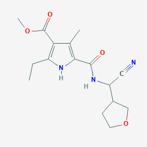 methyl 5-{[cyano(oxolan-3-yl)methyl]carbamoyl}-2-ethyl-4-methyl-1H-pyrrole-3-carboxylate