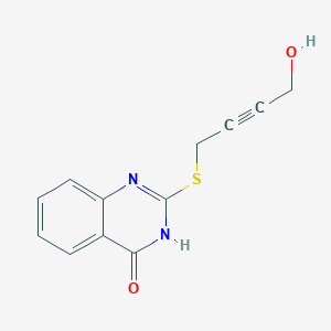 molecular formula C12H10N2O2S B2902319 4(3H)-Quinazolinone, 2-[(4-hydroxy-2-butyn-1-yl)thio]- CAS No. 326888-22-6