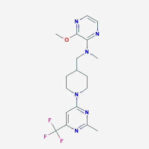 3-Methoxy-N-methyl-N-[[1-[2-methyl-6-(trifluoromethyl)pyrimidin-4-yl]piperidin-4-yl]methyl]pyrazin-2-amine