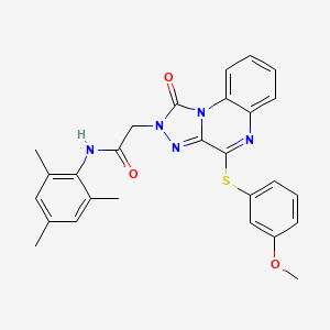 N-mesityl-2-(4-((3-methoxyphenyl)thio)-1-oxo-[1,2,4]triazolo[4,3-a]quinoxalin-2(1H)-yl)acetamide
