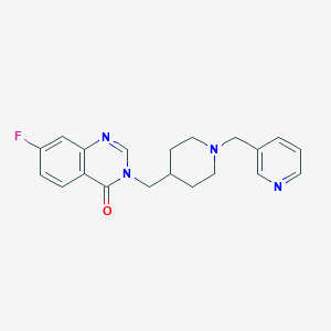 7-Fluoro-3-[[1-(pyridin-3-ylmethyl)piperidin-4-yl]methyl]quinazolin-4-one