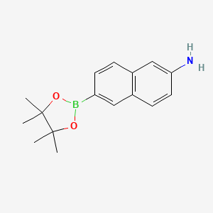 molecular formula C16H20BNO2 B2902330 6-(4,4,5,5-Tetramethyl-1,3,2-dioxaborolan-2-yl)naphthalen-2-amine CAS No. 1312611-42-9