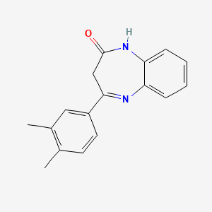 molecular formula C17H16N2O B2902334 4-(3,4-dimethylphenyl)-1H-benzo[b][1,4]diazepin-2(3H)-one CAS No. 1092284-67-7