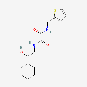 molecular formula C15H22N2O3S B2902339 N1-(2-cyclohexyl-2-hydroxyethyl)-N2-(thiophen-2-ylmethyl)oxalamide CAS No. 1351594-55-2