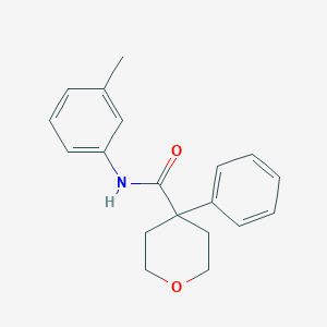 molecular formula C19H21NO2 B290234 N-(3-methylphenyl)-4-phenyltetrahydro-2H-pyran-4-carboxamide 