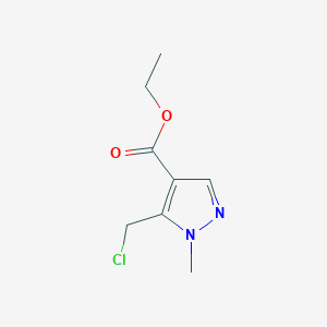 molecular formula C8H11ClN2O2 B2902343 ClCC=1N(N=CC=1C(=O)OCC)C CAS No. 141342-46-3