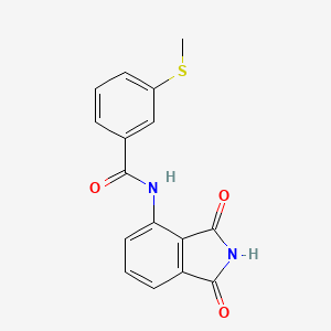 molecular formula C16H12N2O3S B2902349 N-(1,3-dioxoisoindol-4-yl)-3-methylsulfanylbenzamide CAS No. 896357-73-6