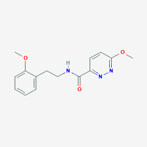 molecular formula C15H17N3O3 B2902351 6-methoxy-N-(2-methoxyphenethyl)pyridazine-3-carboxamide CAS No. 1251623-44-5