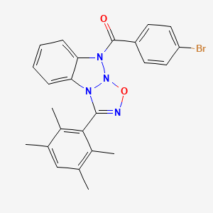 (4-Bromophenyl)-[1-(2,3,5,6-tetramethylphenyl)-[1,2,3,5]oxatriazolo[3,2-a]benzotriazol-5-yl]methanone