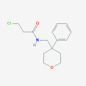 molecular formula C15H20ClNO2 B290236 3-chloro-N-[(4-phenyltetrahydro-2H-pyran-4-yl)methyl]propanamide 