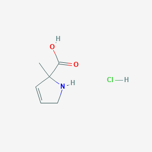 molecular formula C6H10ClNO2 B2902366 2-Methyl-2,5-dihydro-1H-pyrrole-2-carboxylic acid hcl CAS No. 2470436-97-4