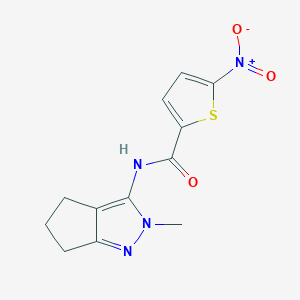 N-{2-methyl-2H,4H,5H,6H-cyclopenta[c]pyrazol-3-yl}-5-nitrothiophene-2-carboxamide