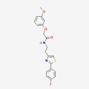 molecular formula C20H19FN2O3S B2902378 N-[2-[2-(4-fluorophenyl)-1,3-thiazol-4-yl]ethyl]-2-(3-methoxyphenoxy)acetamide CAS No. 946204-27-9