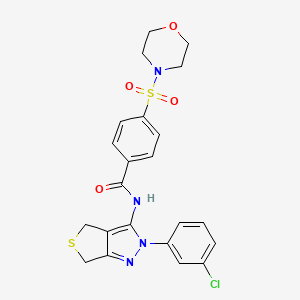 N-(2-(3-chlorophenyl)-4,6-dihydro-2H-thieno[3,4-c]pyrazol-3-yl)-4-(morpholinosulfonyl)benzamide