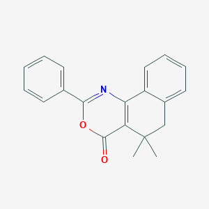 molecular formula C20H17NO2 B290238 5,5-dimethyl-2-phenyl-5,6-dihydro-4H-naphtho[1,2-d][1,3]oxazin-4-one 