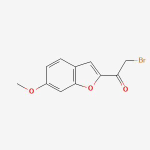 molecular formula C11H9BrO3 B2902385 2-溴-1-(6-甲氧基苯并呋喃-2-基)乙酮 CAS No. 1052726-52-9