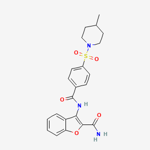 3-(4-((4-Methylpiperidin-1-yl)sulfonyl)benzamido)benzofuran-2-carboxamide