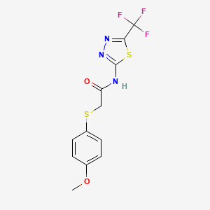 2-[(4-methoxyphenyl)sulfanyl]-N-[5-(trifluoromethyl)-1,3,4-thiadiazol-2-yl]acetamide