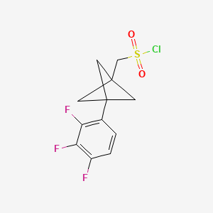 [3-(2,3,4-Trifluorophenyl)-1-bicyclo[1.1.1]pentanyl]methanesulfonyl chloride