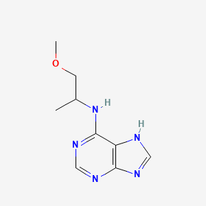 molecular formula C9H13N5O B2902400 N-(1-methoxypropan-2-yl)-9H-purin-6-amine CAS No. 537666-90-3
