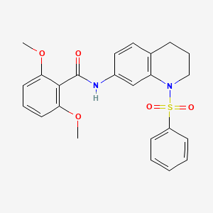 2,6-dimethoxy-N-(1-(phenylsulfonyl)-1,2,3,4-tetrahydroquinolin-7-yl)benzamide