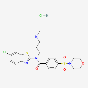 N-(6-chlorobenzo[d]thiazol-2-yl)-N-(3-(dimethylamino)propyl)-4-(morpholinosulfonyl)benzamide hydrochloride