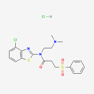 N-(4-chlorobenzo[d]thiazol-2-yl)-N-(2-(dimethylamino)ethyl)-3-(phenylsulfonyl)propanamide hydrochloride