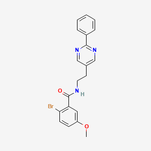 2-bromo-5-methoxy-N-(2-(2-phenylpyrimidin-5-yl)ethyl)benzamide