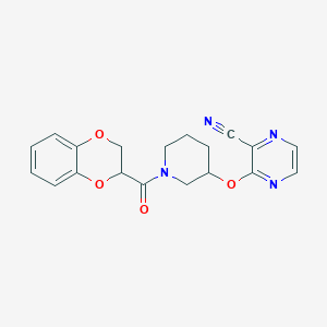 3-((1-(2,3-Dihydrobenzo[b][1,4]dioxine-2-carbonyl)piperidin-3-yl)oxy)pyrazine-2-carbonitrile