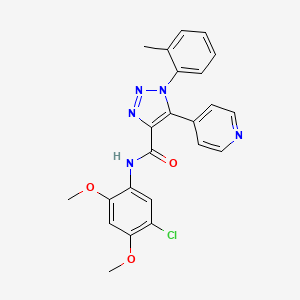 N-(5-chloro-2,4-dimethoxyphenyl)-1-(2-methylphenyl)-5-pyridin-4-yl-1H-1,2,3-triazole-4-carboxamide