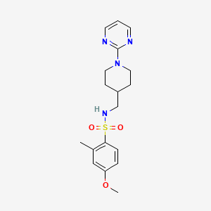 molecular formula C18H24N4O3S B2902426 4-methoxy-2-methyl-N-((1-(pyrimidin-2-yl)piperidin-4-yl)methyl)benzenesulfonamide CAS No. 1234988-09-0