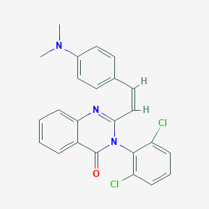 molecular formula C24H19Cl2N3O B290243 3-(2,6-dichlorophenyl)-2-{2-[4-(dimethylamino)phenyl]vinyl}-4(3H)-quinazolinone 