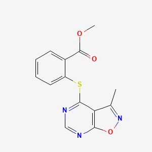 Methyl 2-[(3-methylisoxazolo[5,4-d]pyrimidin-4-yl)sulfanyl]benzenecarboxylate