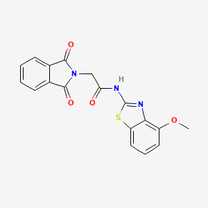 molecular formula C18H13N3O4S B2902444 2-(1,3-dioxoisoindolin-2-yl)-N-(4-methoxybenzo[d]thiazol-2-yl)acetamide CAS No. 476298-57-4