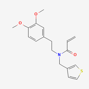 molecular formula C18H21NO3S B2902445 N-[2-(3,4-dimethoxyphenyl)ethyl]-N-[(thiophen-3-yl)methyl]prop-2-enamide CAS No. 2094445-00-6