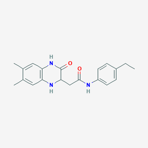 2-(6,7-dimethyl-3-oxo-1,2,3,4-tetrahydroquinoxalin-2-yl)-N-(4-ethylphenyl)acetamide