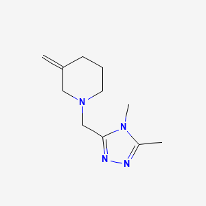 molecular formula C11H18N4 B2902451 1-((4,5-dimethyl-4H-1,2,4-triazol-3-yl)methyl)-3-methylenepiperidine CAS No. 2320931-26-6