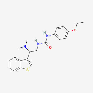 molecular formula C21H25N3O2S B2902459 1-(2-(Benzo[b]thiophen-3-yl)-2-(dimethylamino)ethyl)-3-(4-ethoxyphenyl)urea CAS No. 2034466-02-7