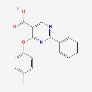 4-(4-Fluorophenoxy)-2-phenylpyrimidine-5-carboxylic acid