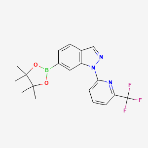 6-(4,4,5,5-tetramethyl-1,3,2-dioxaborolan-2-yl)-1-(6-(trifluoromethyl)pyridin-2-yl)-1H-indazole