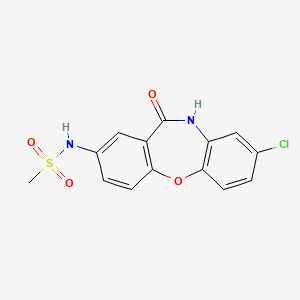 molecular formula C14H11ClN2O4S B2902481 N-(8-chloro-11-oxo-10,11-dihydrodibenzo[b,f][1,4]oxazepin-2-yl)methanesulfonamide CAS No. 921898-27-3