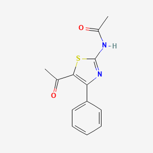 molecular formula C13H12N2O2S B2902487 N-(5-acetyl-4-phenyl-1,3-thiazol-2-yl)acetamide CAS No. 391221-21-9